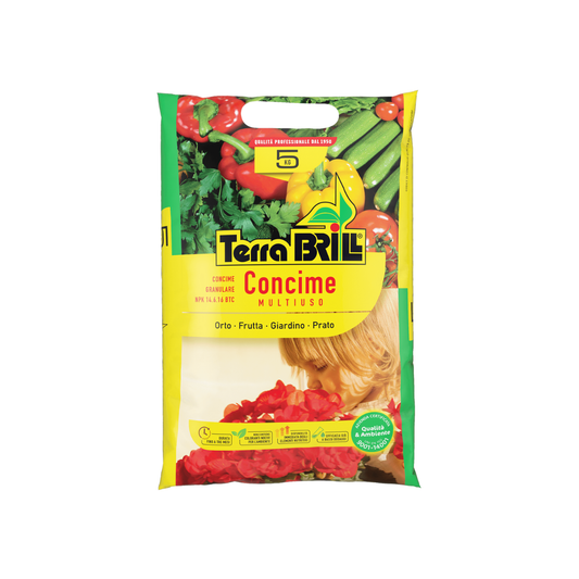 TerraBrill Concime Multiuso – Nutrimento Completo per Orto, Prato e Piante da Frutto