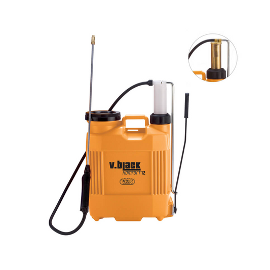 Pompa a zaino V-BLACK KOMFORT 12 LT con pompante in ottone