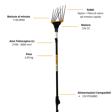 Scuotitore Ulivi Elettrico Volpi Bomber 165L 12V