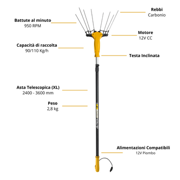 Scuotitore Volpi Essential 455XL 12 V
