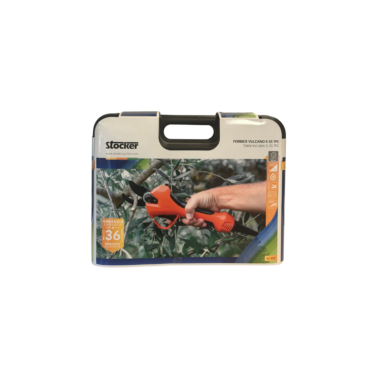 Stocker Vulcano E-35 TPC – Forbice elettrica per potatura – 43,2V