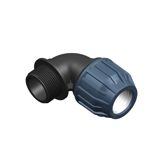 Gomito a Compressione PN16 Con Derivazione Filettata Maschio