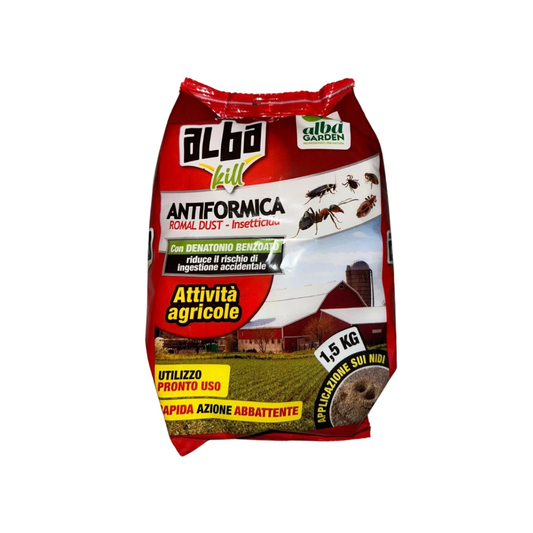Albakill Romal Dust 1,5 kg: Insetticida Microgranulare per Agricoltura