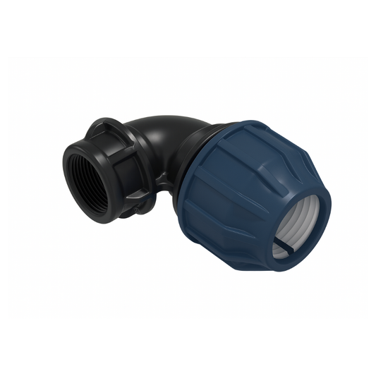 Gomito a Compressione PN16 con Derivazione Filettata Femmina