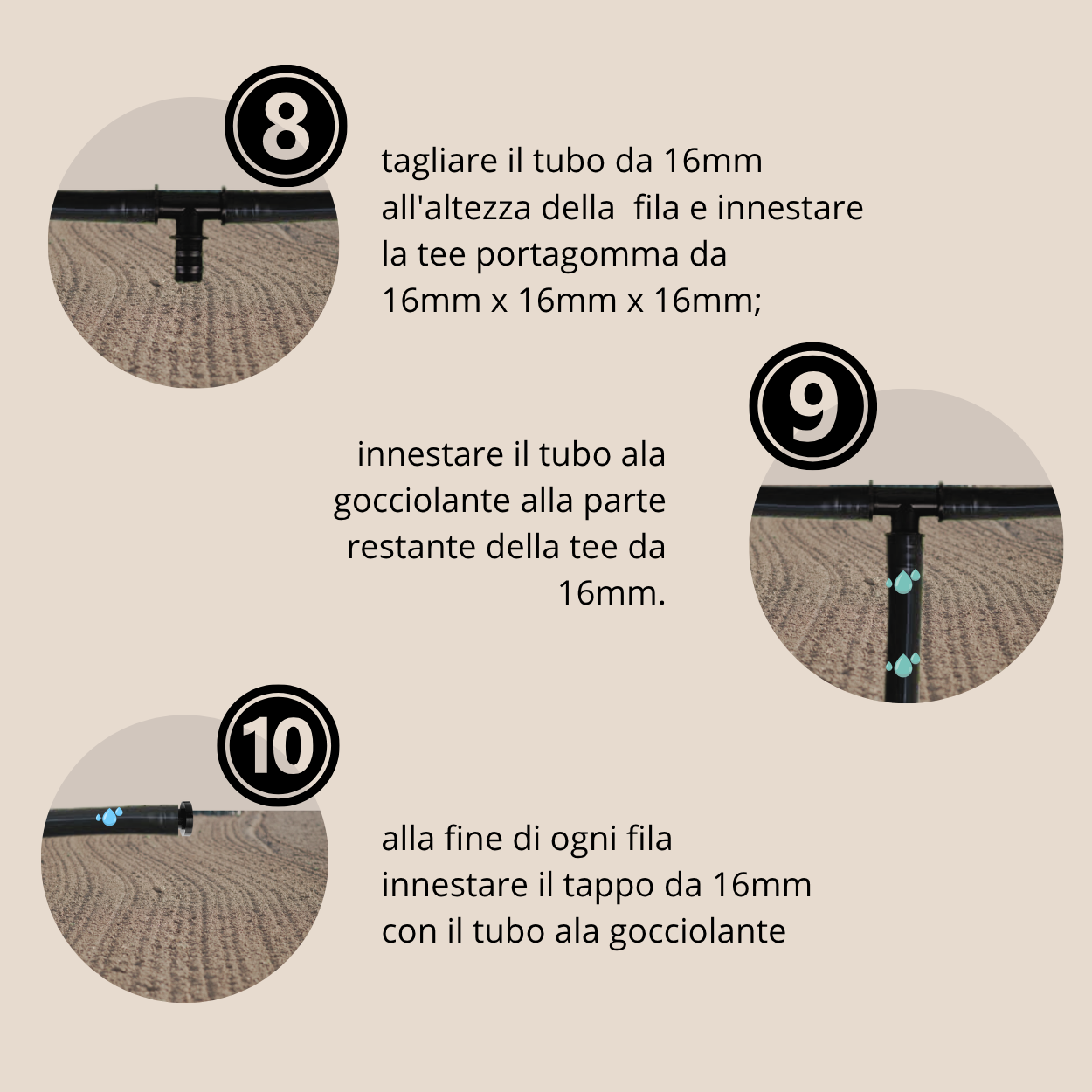 Kit Irrigazione a Goccia con Ala Gocciolante 50Mt con Centralina Rain Zero Pressure
