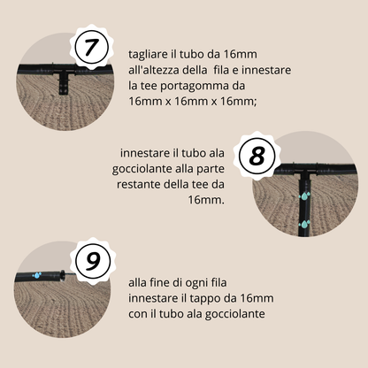 Kit Irrigazione a Goccia con Ala Gocciolante 50Mt