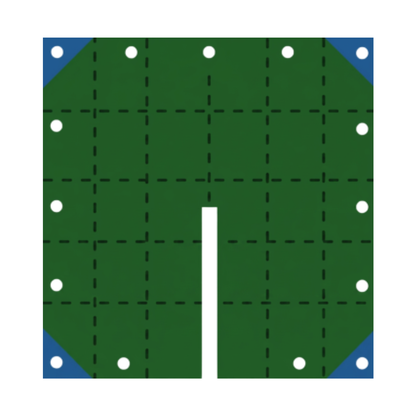 Rete per raccolta olive 8 x 8 con spacco - 85 gr/mq