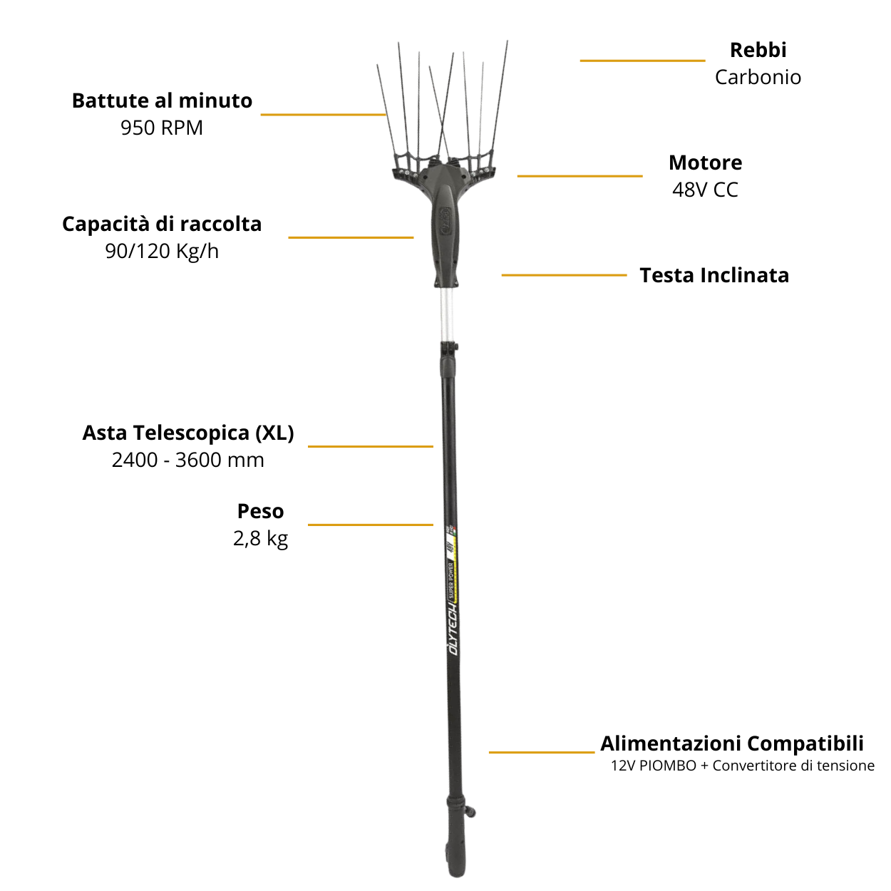 Scuotitore Ulivi Olytech Super Power 48V